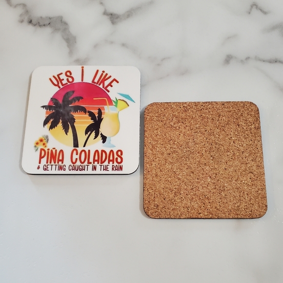 Yes, I like Pina Coladas and getting caught in the rain 2 Pack Coasters - Picture 4 of 6
